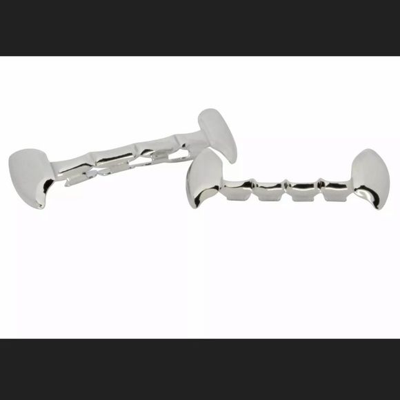 Vampire 14Kt Top and Bottom Bar Grillz/ Dracula - Picture 4 of 5
